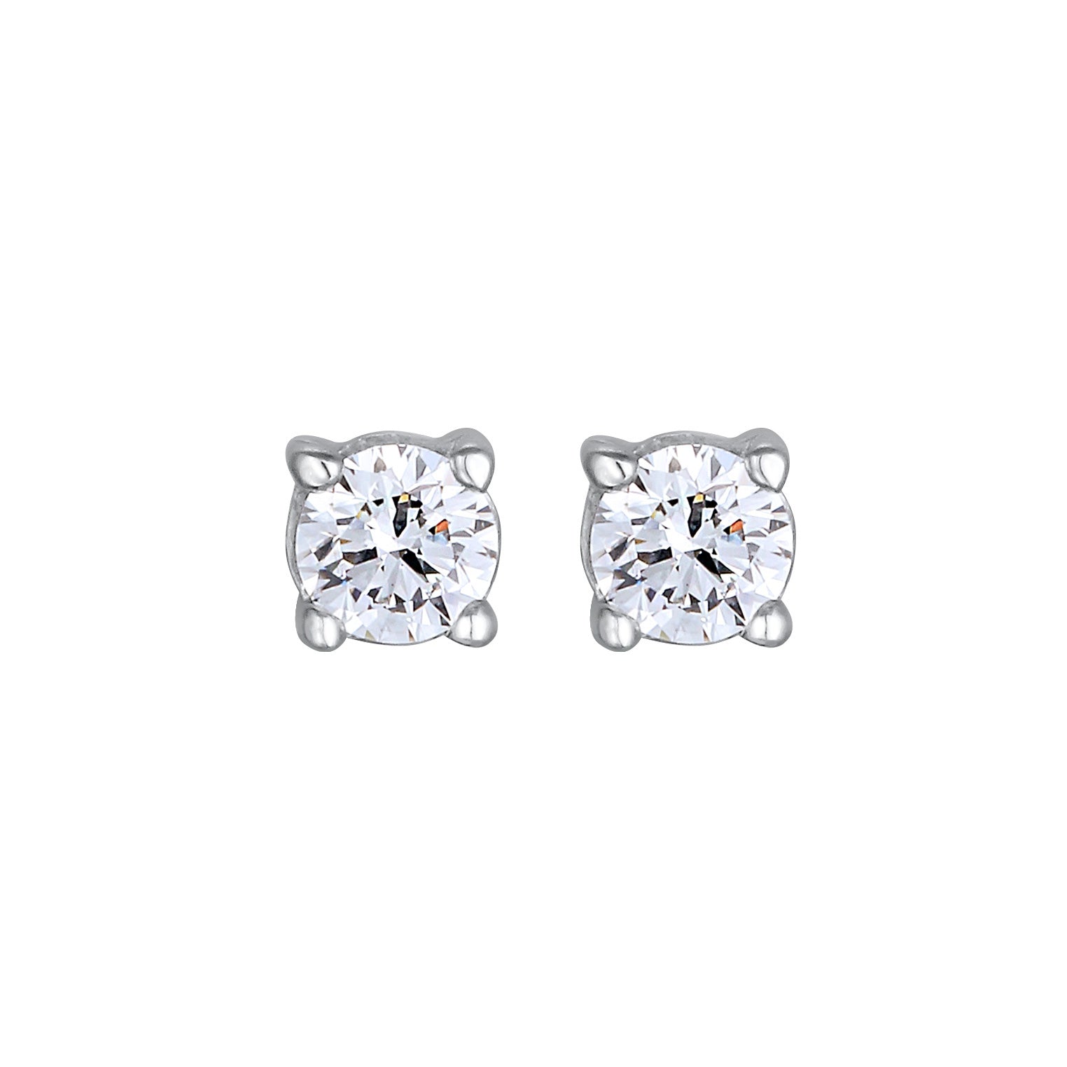 Weiß - Elli DIAMONDS | Ohrstecker | Laborgezüchteter Diamant (0.068 ct) | 925 Sterling Silber