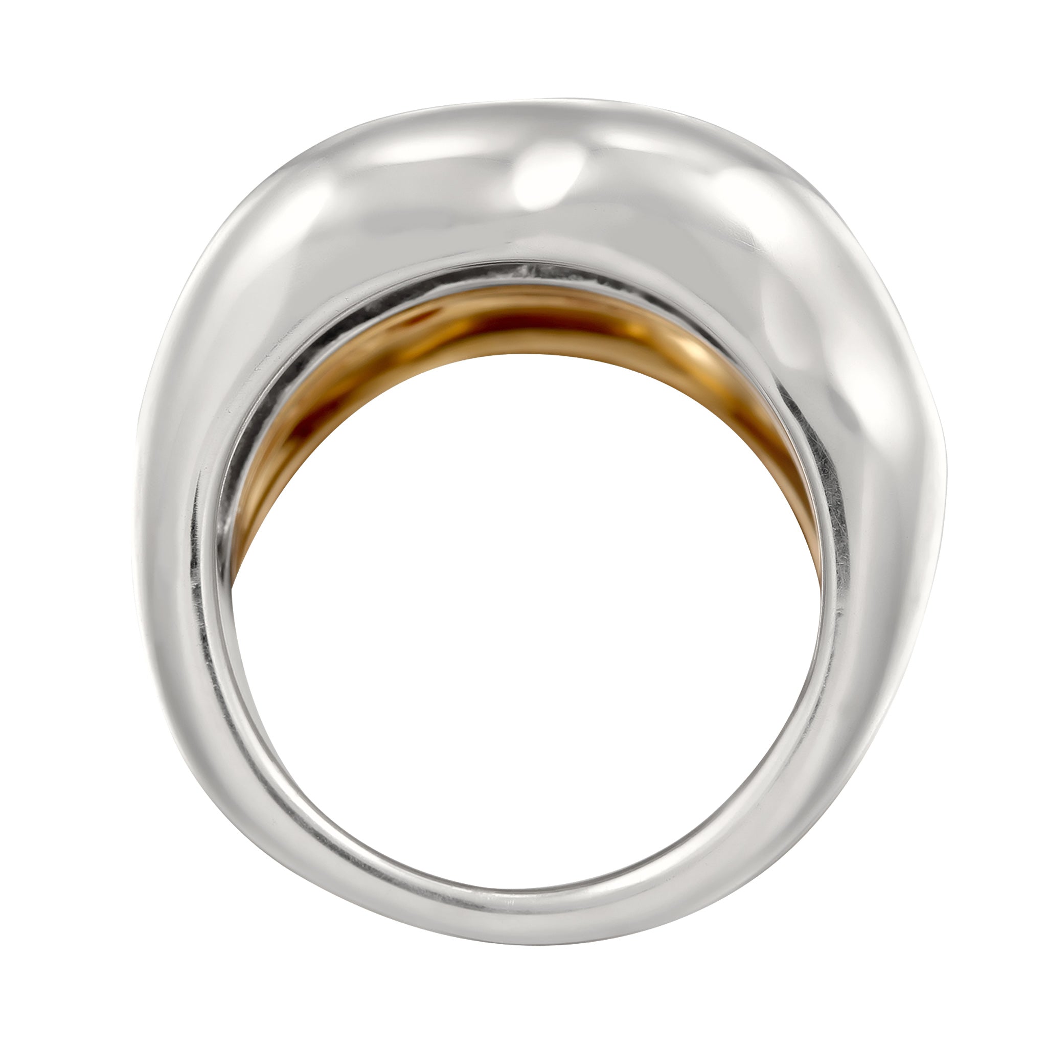 Zweifarbig - Elli PREMIUM | Ring Bicolor | Organic | 925 Sterling Silber vergoldet