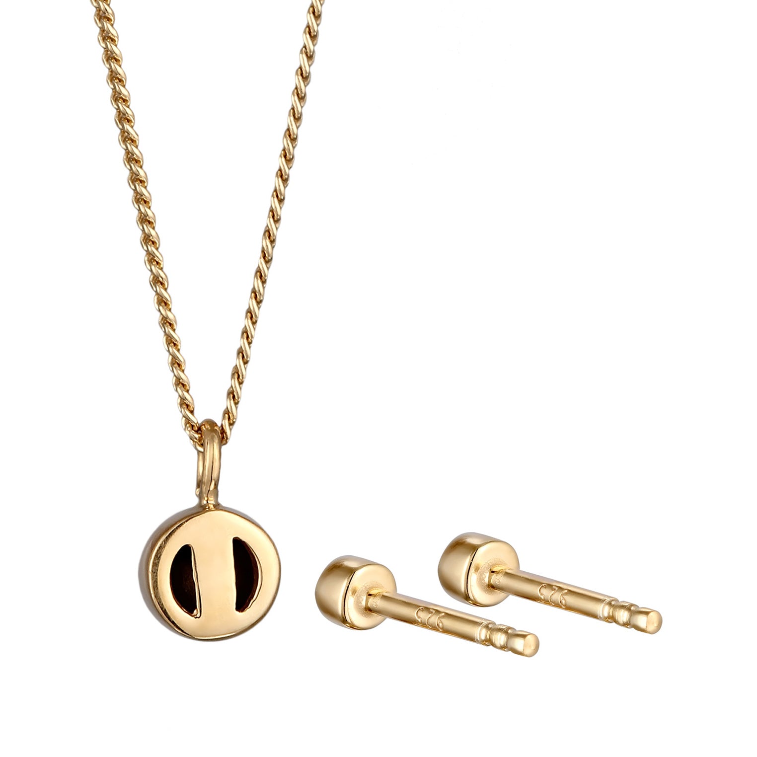 Gold - Elli | Schmuckset Solitär | Mit Kristallen von Swarovski® (Weiß) | 925 Sterling Silber vergoldet