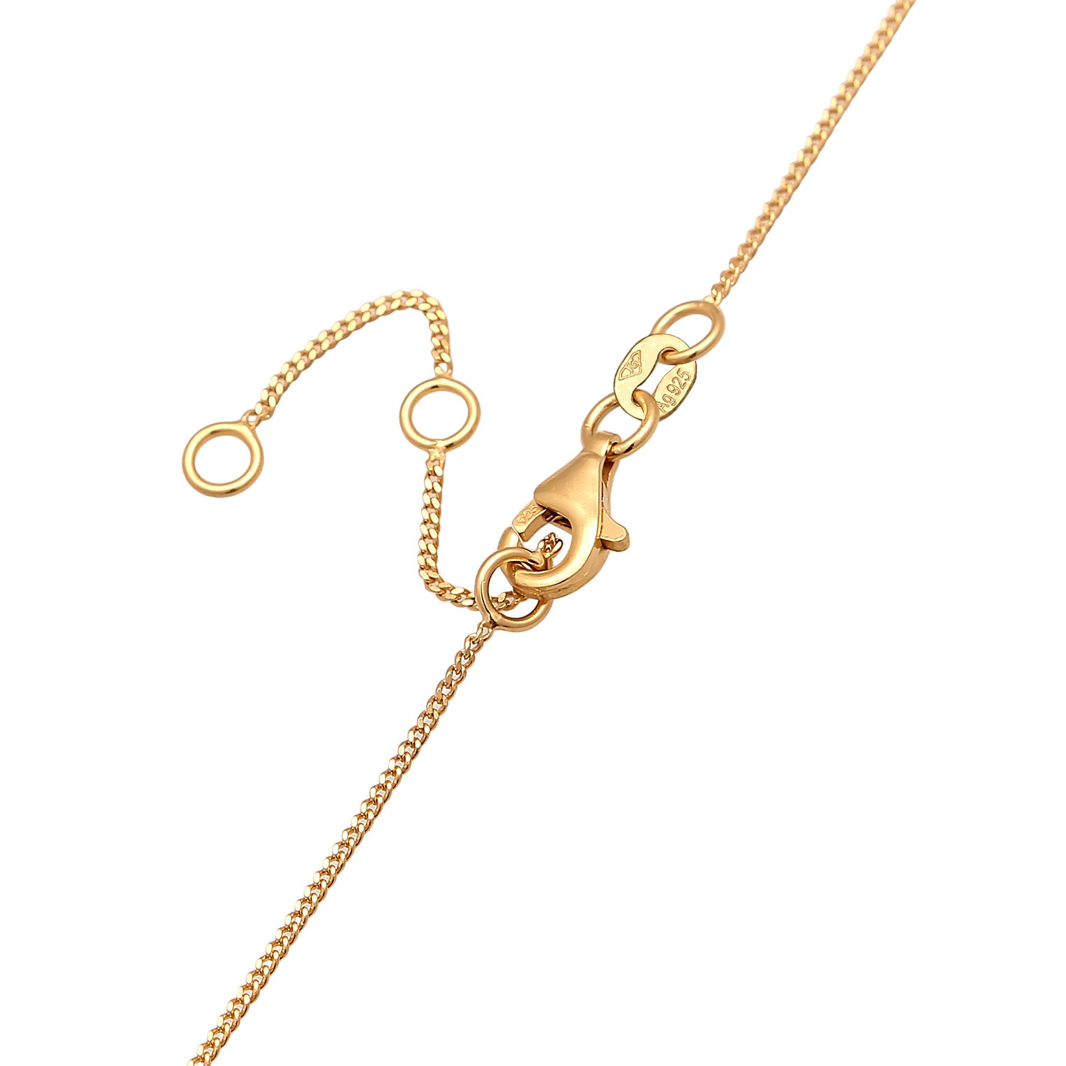 Gold - Elli | Schmuckset Solitär | Mit Kristallen von Swarovski® (Weiß) | 925 Sterling Silber vergoldet
