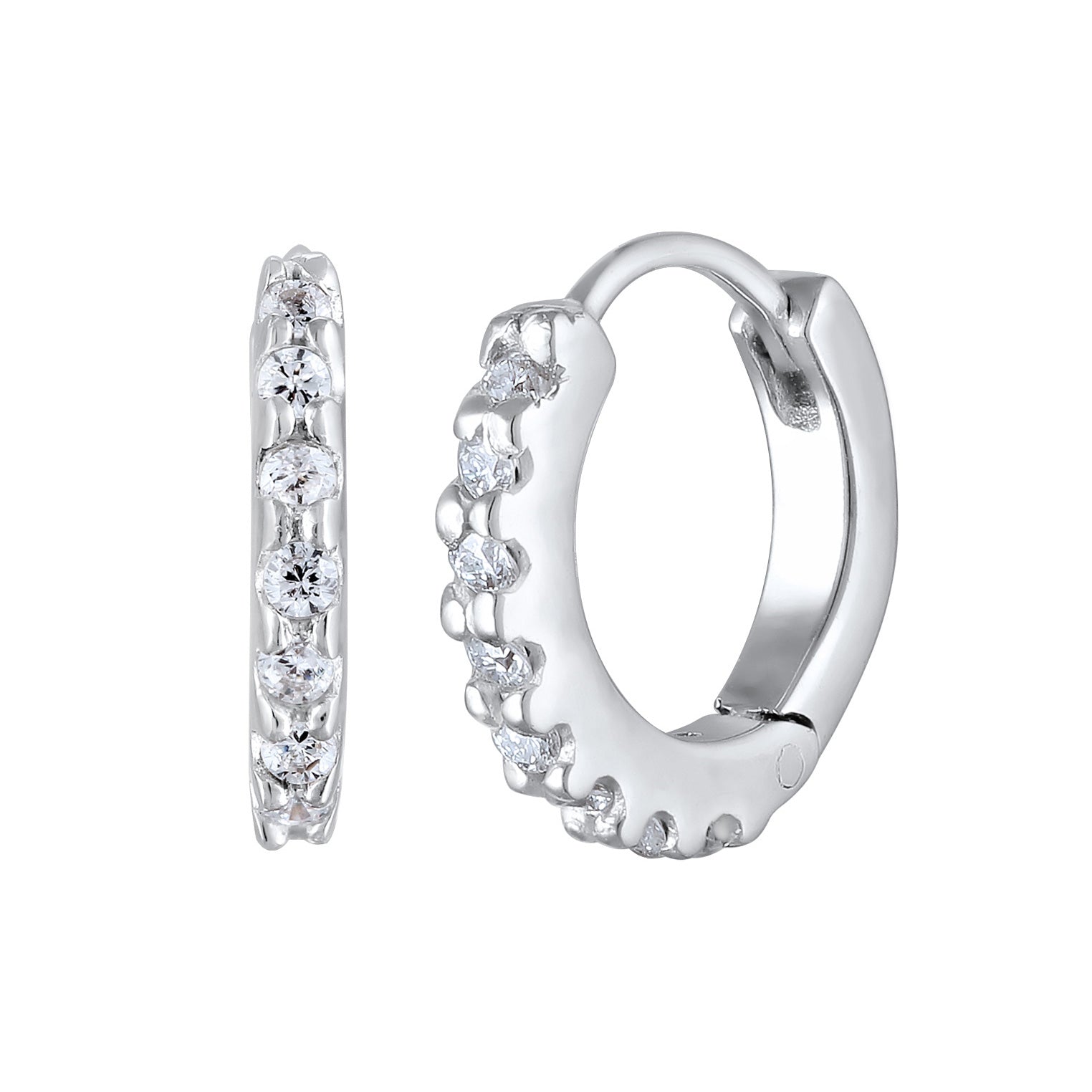 Silber - Elli DIAMONDS | Creolen | Lab Grown Diamant (Weiß, 0.064 ct) | 925 Sterling Silber