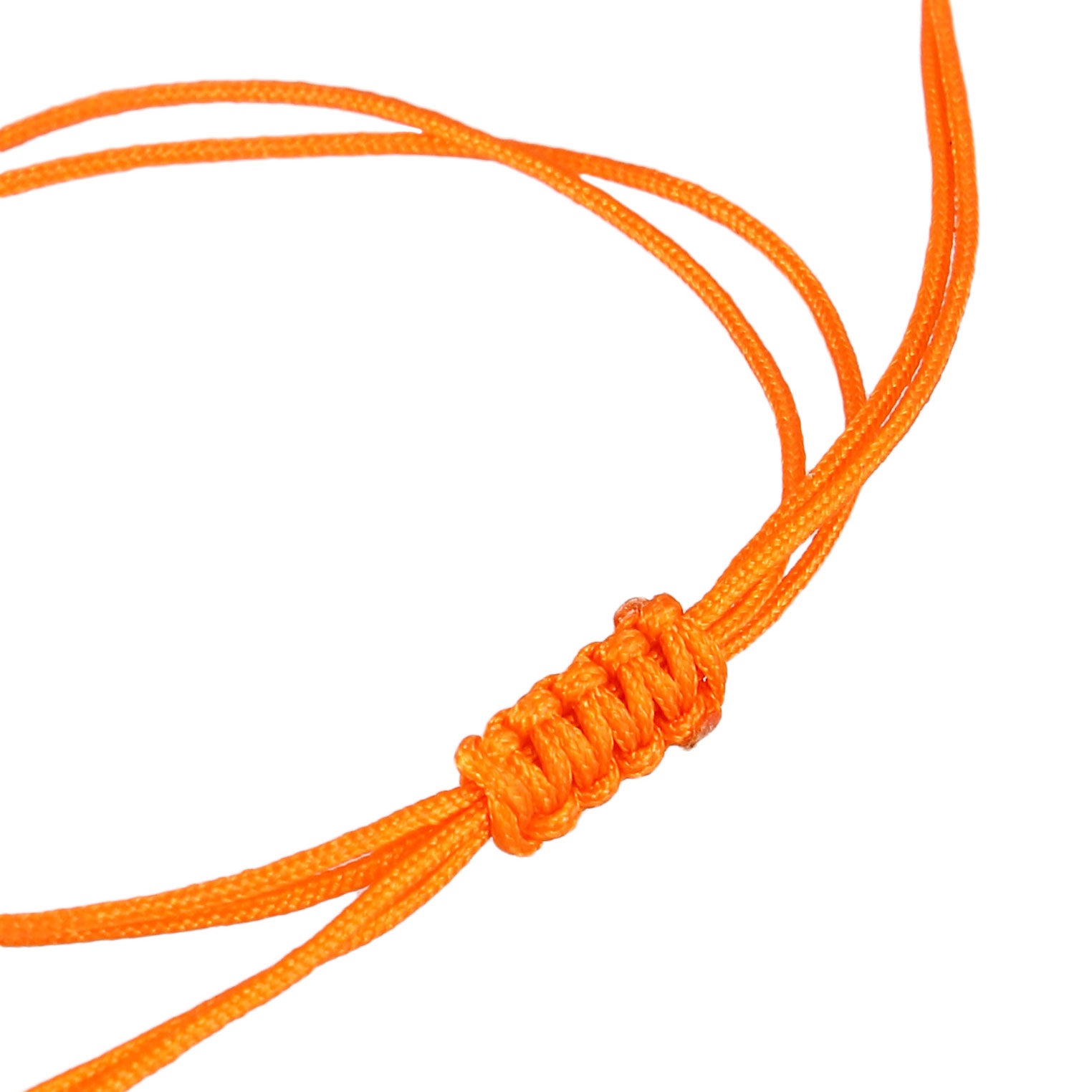 Orange - Nenalina | Armband Blume des Lebens | Nylon (Orange) | 925 Sterling Silber