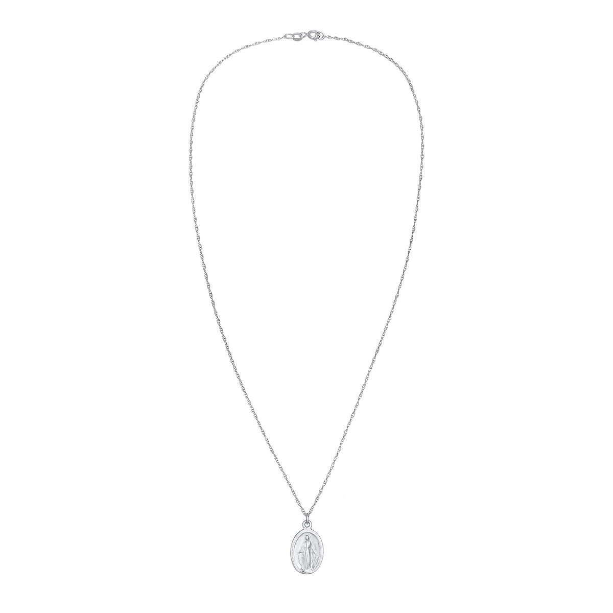 Silber - Elli | Halskette Marienbild Oval | 925er Sterling Silber