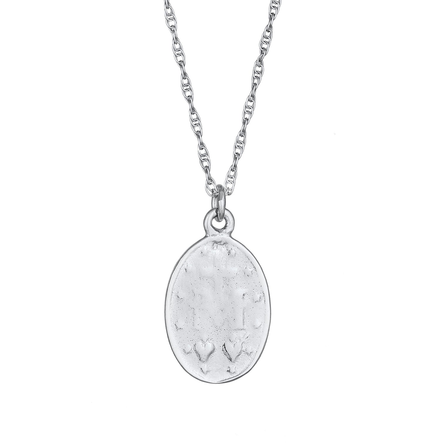 Silber - Elli | Halskette Marienbild Oval | 925er Sterling Silber