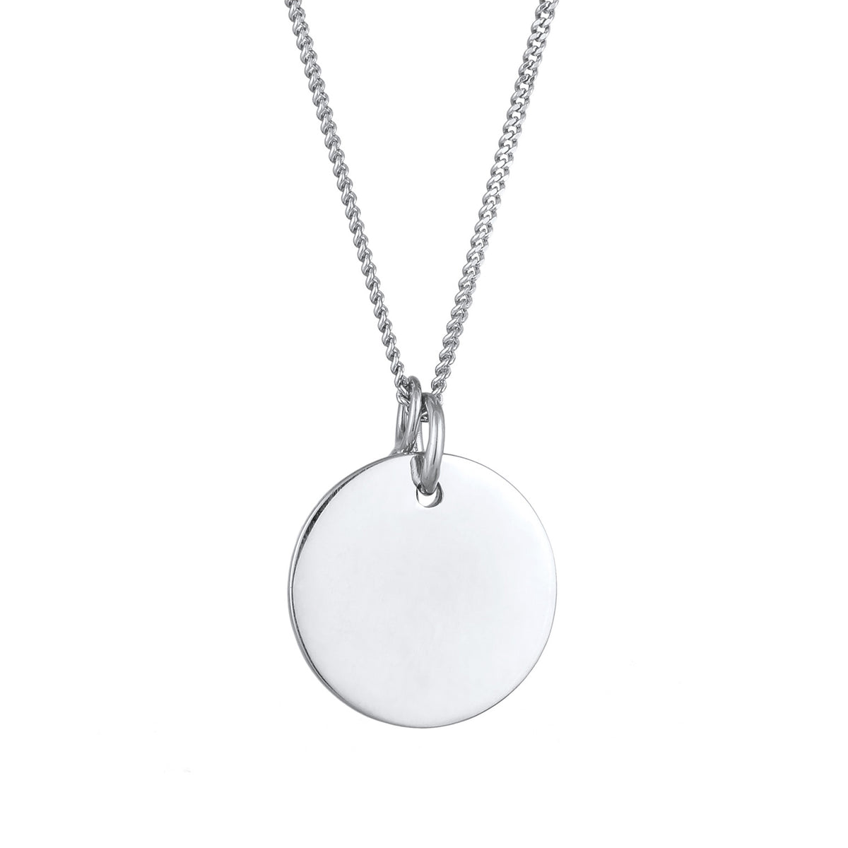 Silber - Elli | Halskette Plättchen Kreuz | Zirkonia (Weiß) | 925 Sterling Silber