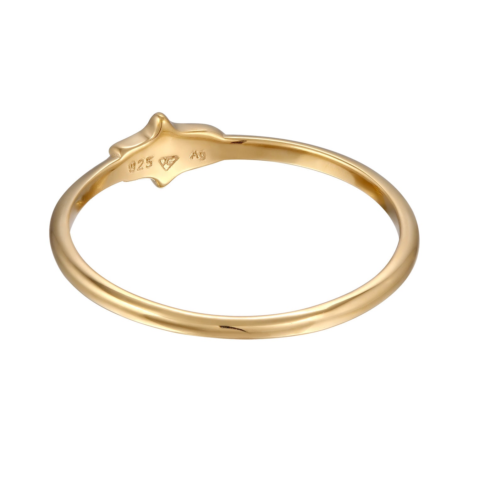 Gold - Elli | Ring Hamsa Hand | 925 Sterling Silber vergoldet