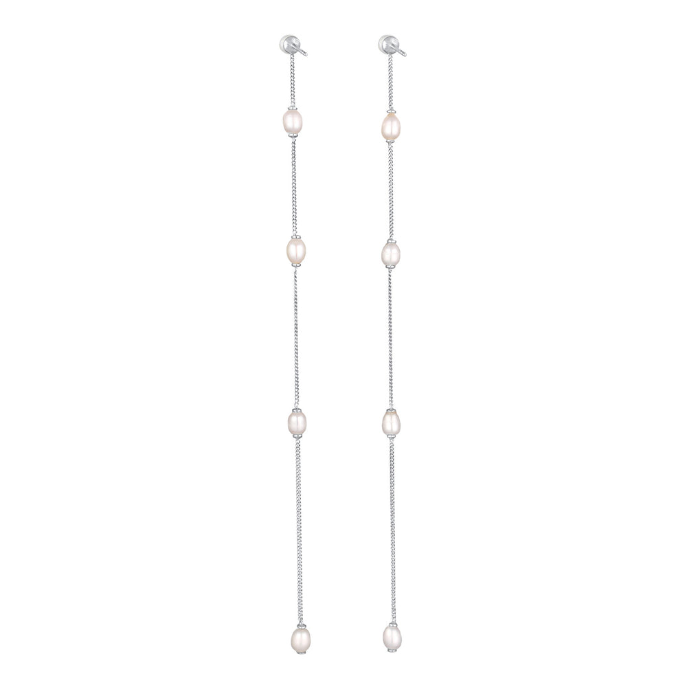 Ohrstecker Chain | Süßwasserzuchtperlen