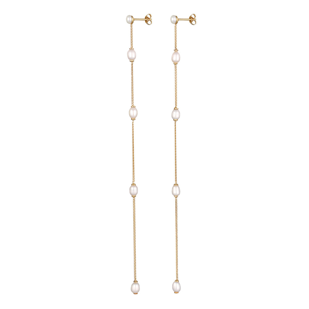 Ohrstecker Chain | Süßwasserzuchtperlen