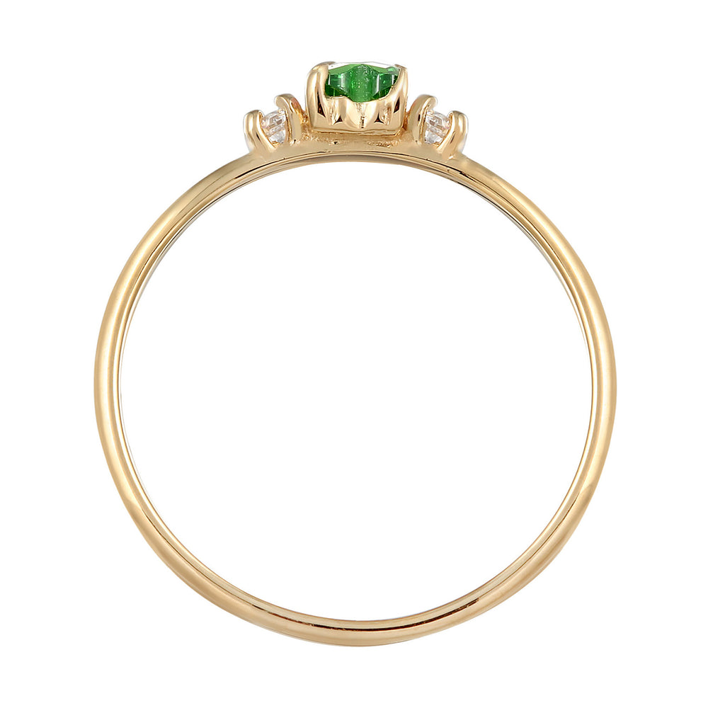 Ring Herz | Zirkonia (Grün)