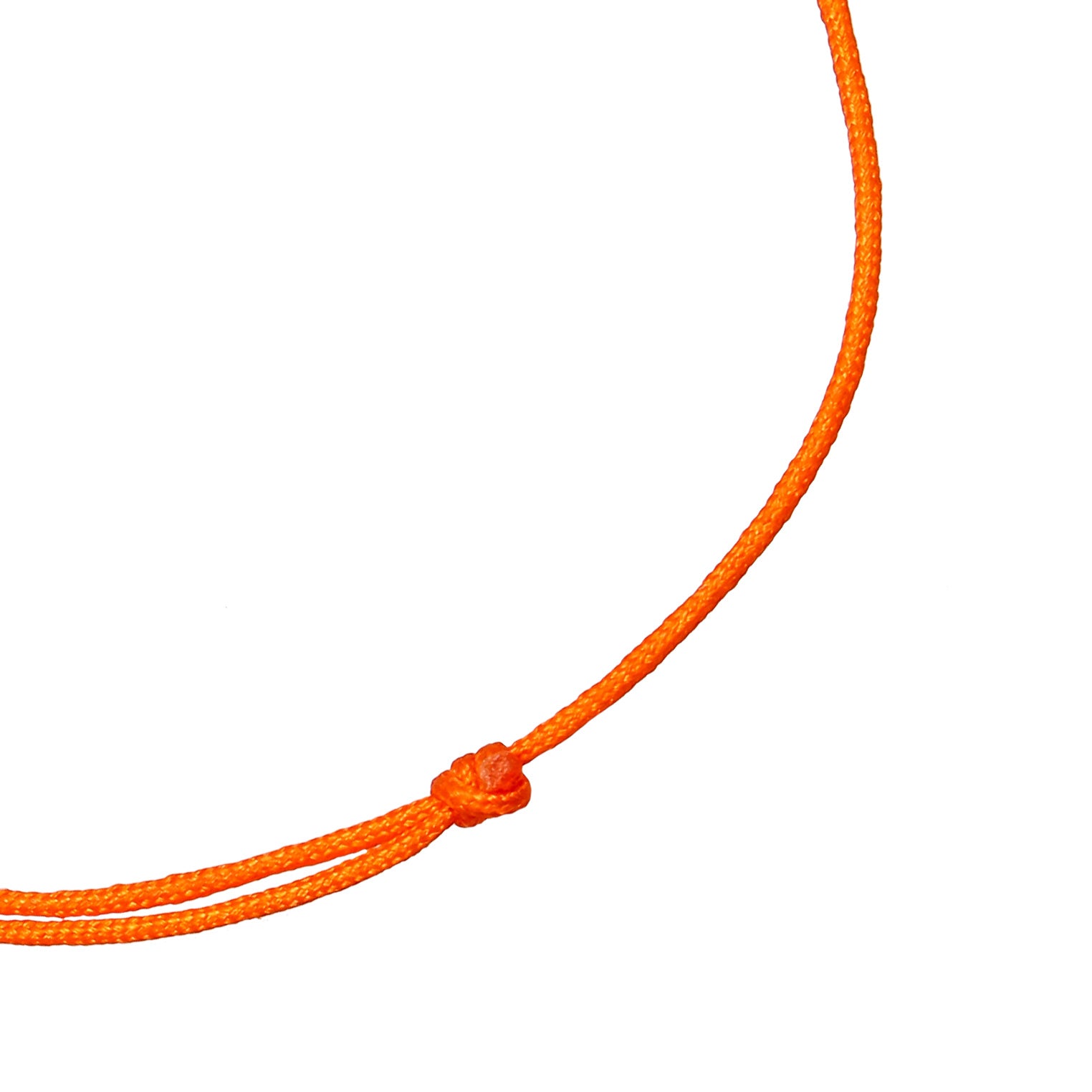 Orange - Elli | Armband Herz | Nylon (Orange) | 925 Sterling Silber vergoldet