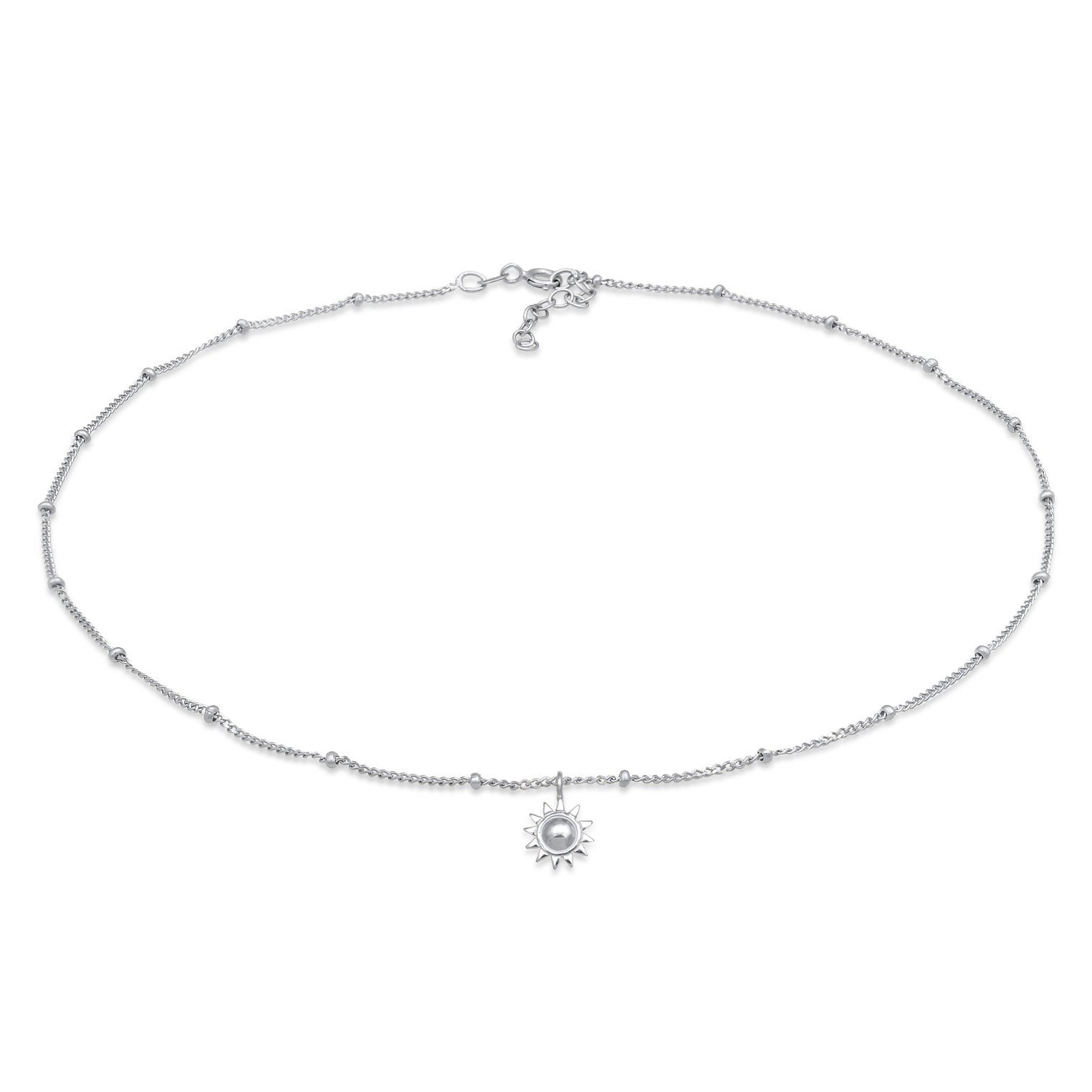 Silber - Elli | Choker Anhänger Sonne | 925 Sterling Silber