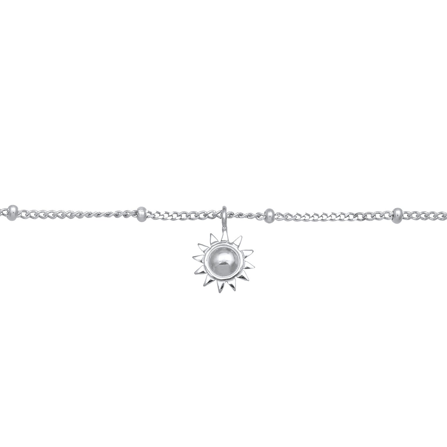 Silber - Elli | Choker Anhänger Sonne | 925 Sterling Silber