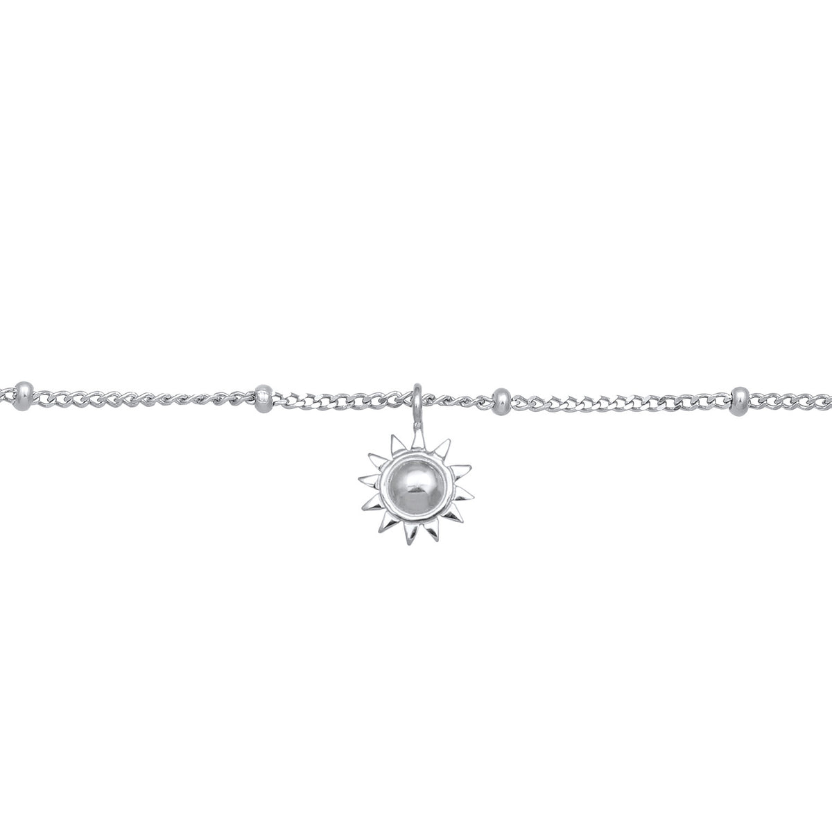 Silber - Elli | Choker Anhänger Sonne | 925 Sterling Silber