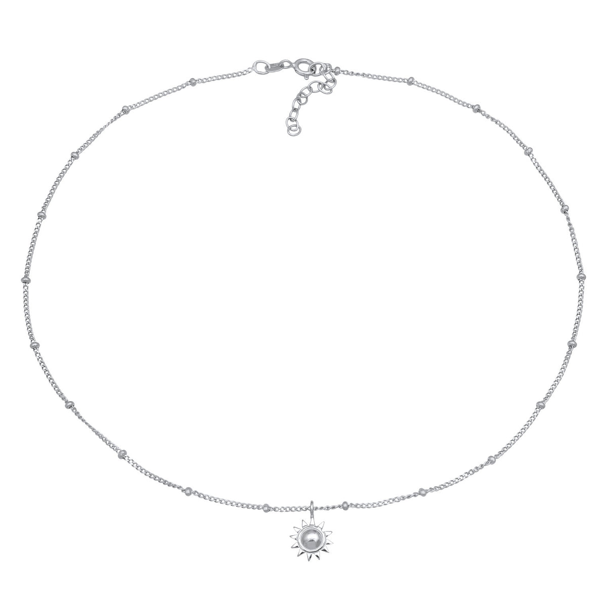 Silber - Elli | Choker Anhänger Sonne | 925 Sterling Silber