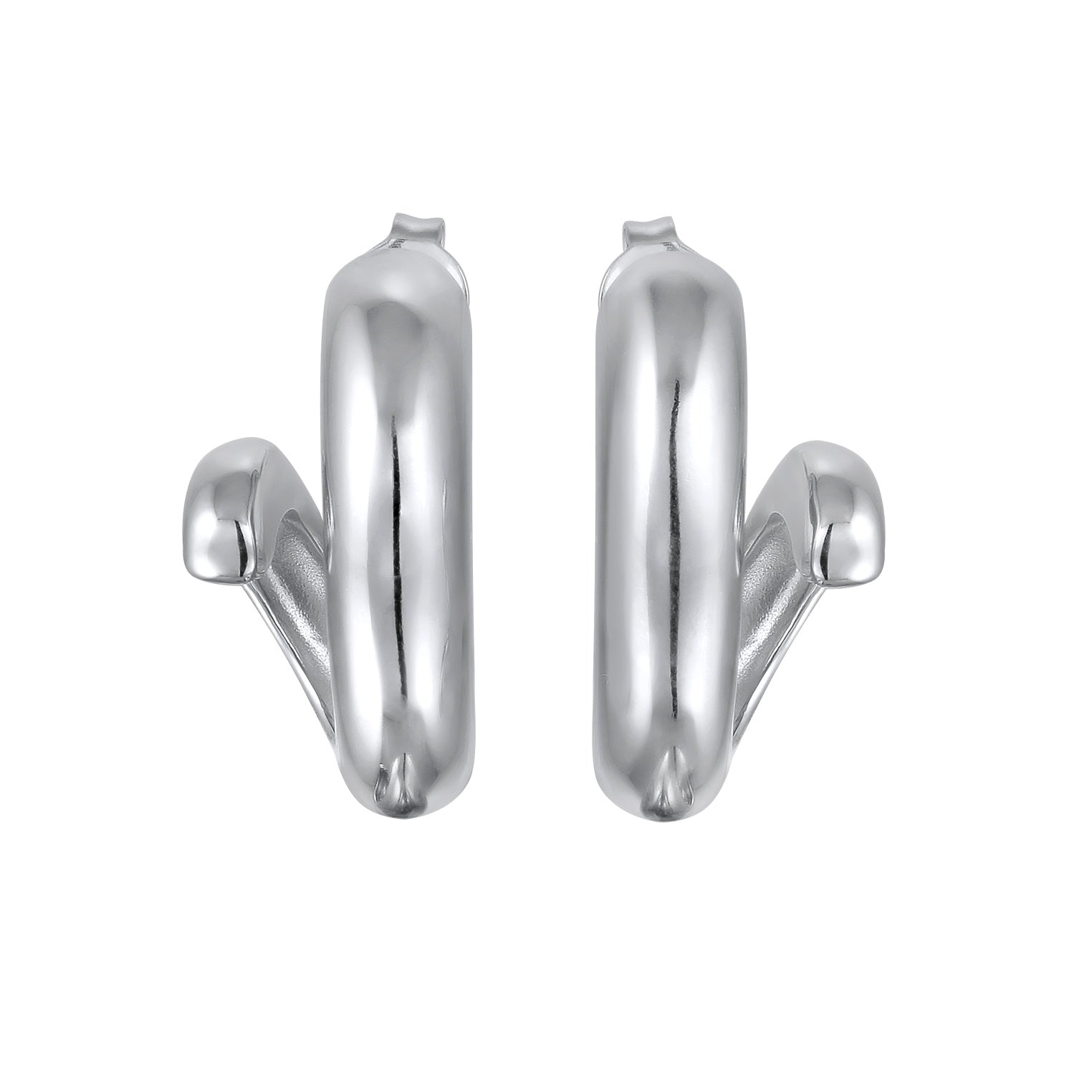 Silber - Elli | Ohrstecker Spirale | 925 Sterling Silber