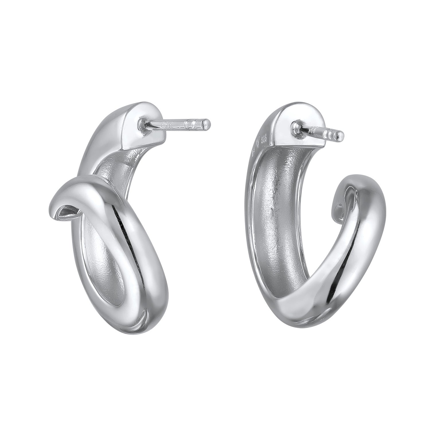 Silber - Elli | Ohrstecker Spirale | 925 Sterling Silber