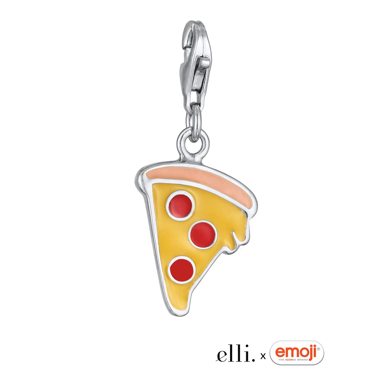 Silber - Elli | Charm Pizza | Emaille | 925 Sterling Silber