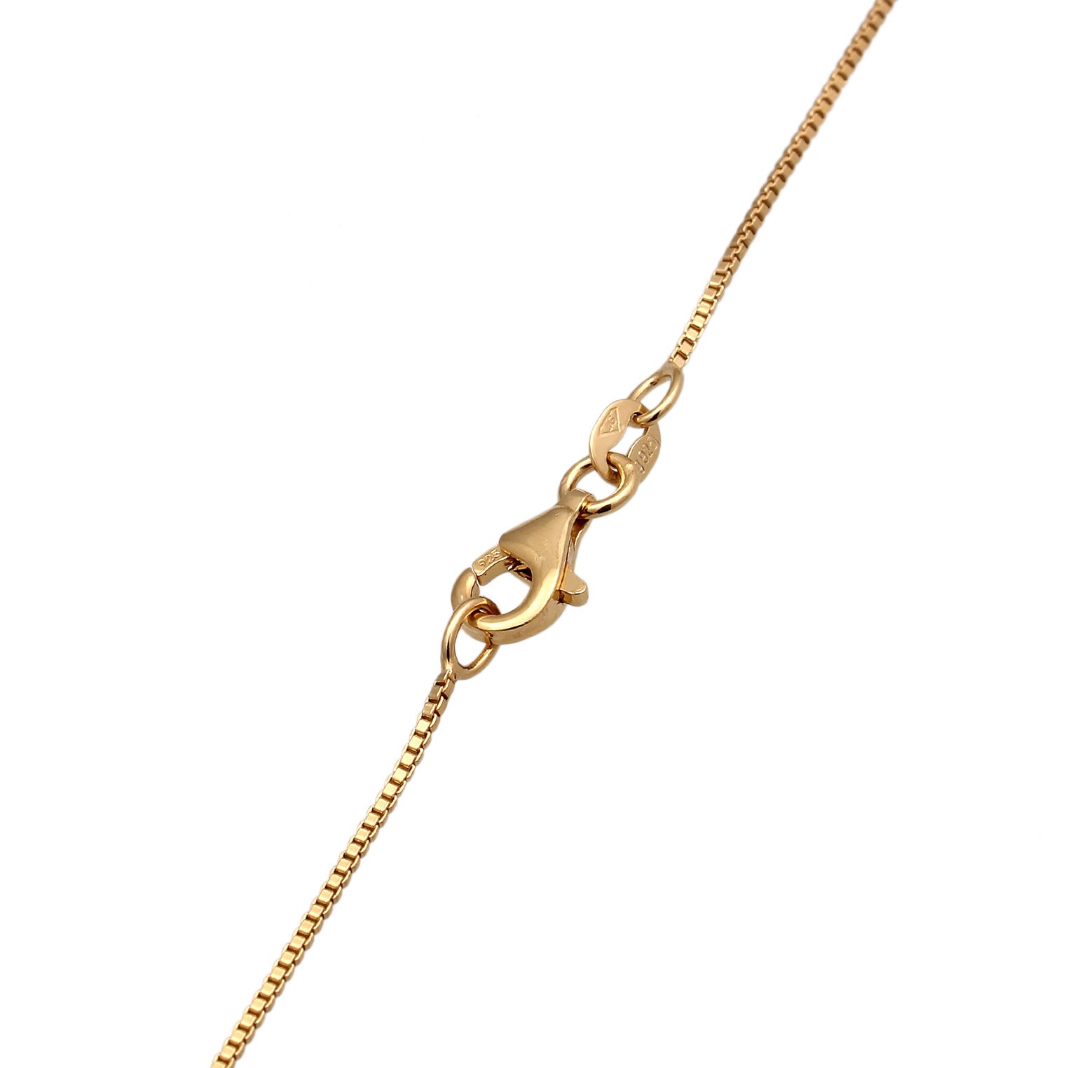 Gold - Elli | Halskette Plättchen Anhänger Matt | 925 Sterling Silber vergoldet