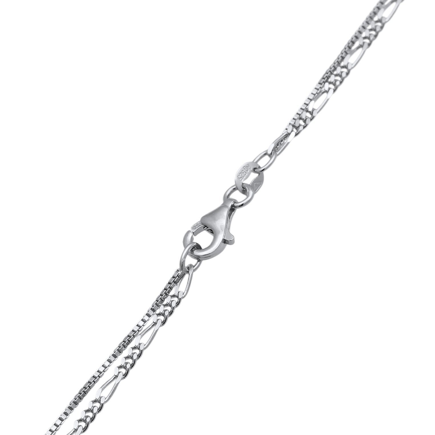 Silber - Elli | Layer-Halskette Tropfen | 925 Sterling Silber