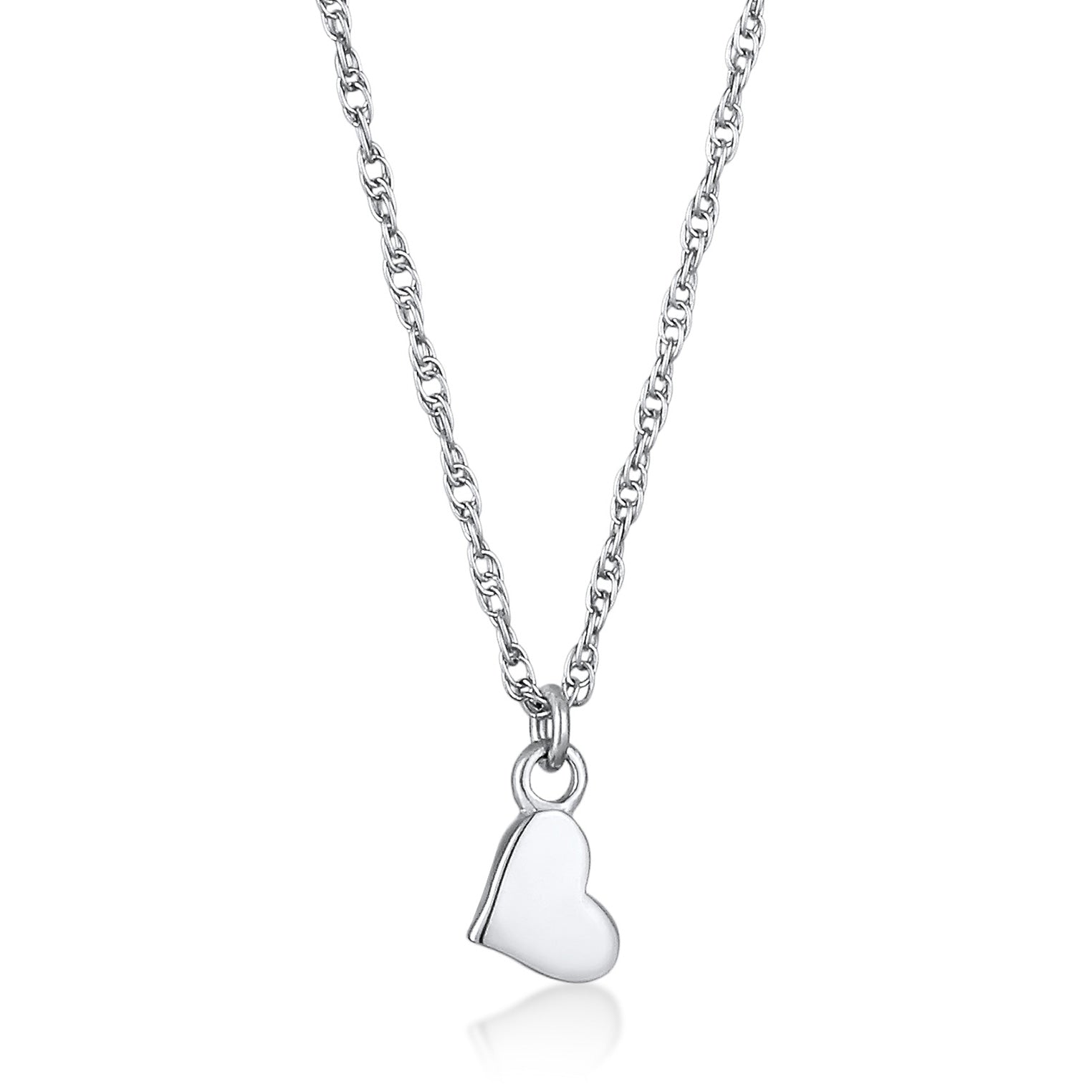 Silber - Elli | Halskette Herz-Anhänger | 925 Sterling Silber