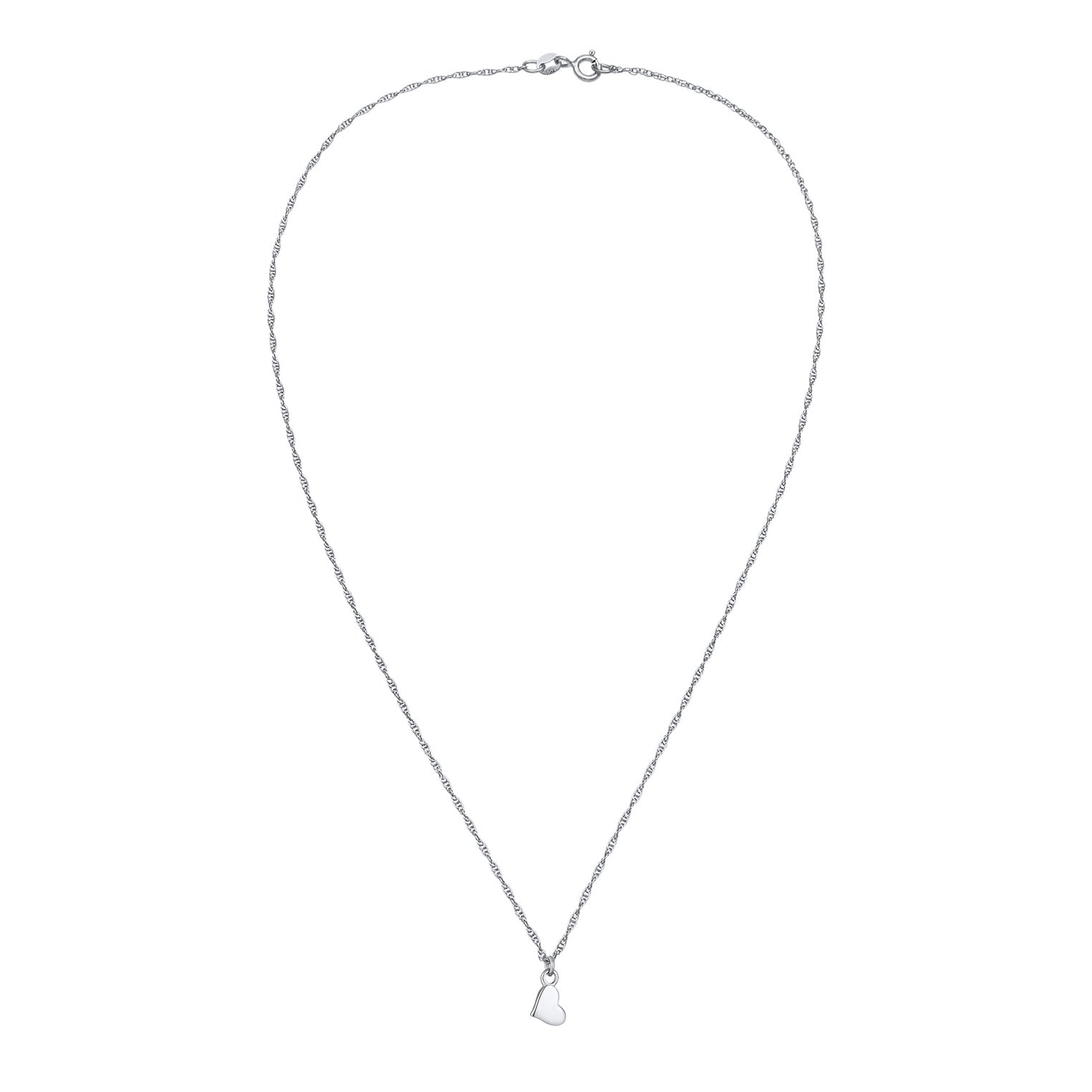 Silber - Elli | Halskette Herz Anhänger | 925 Sterling Silber