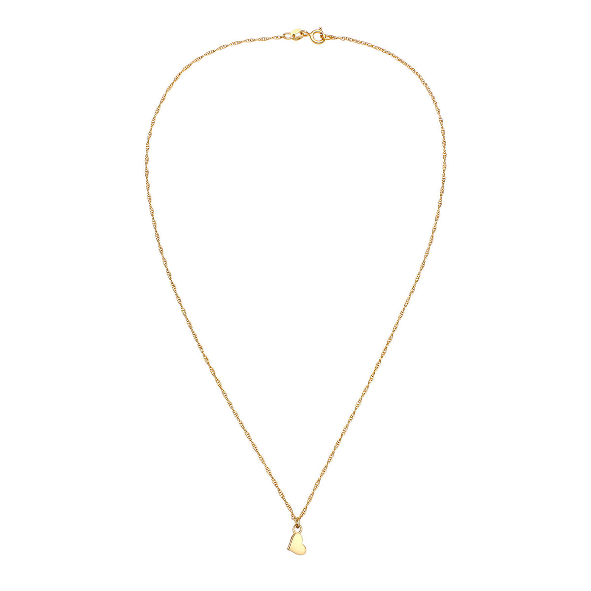 Gold - Elli | Halskette Herz-Anhänger | 925 Sterling Silber Vergoldet