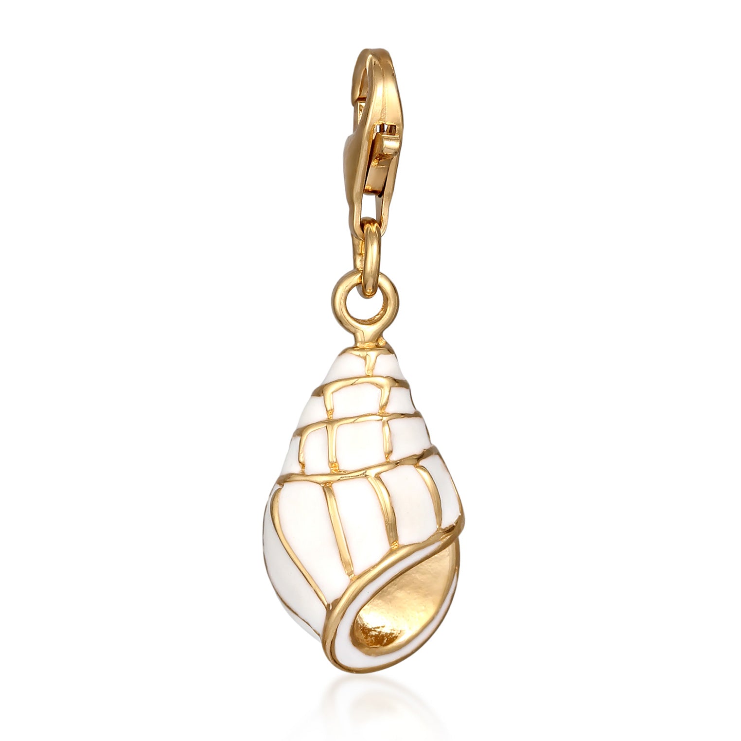 Gold - Elli | Charm Muschel | 925 Sterling Silber vergoldet