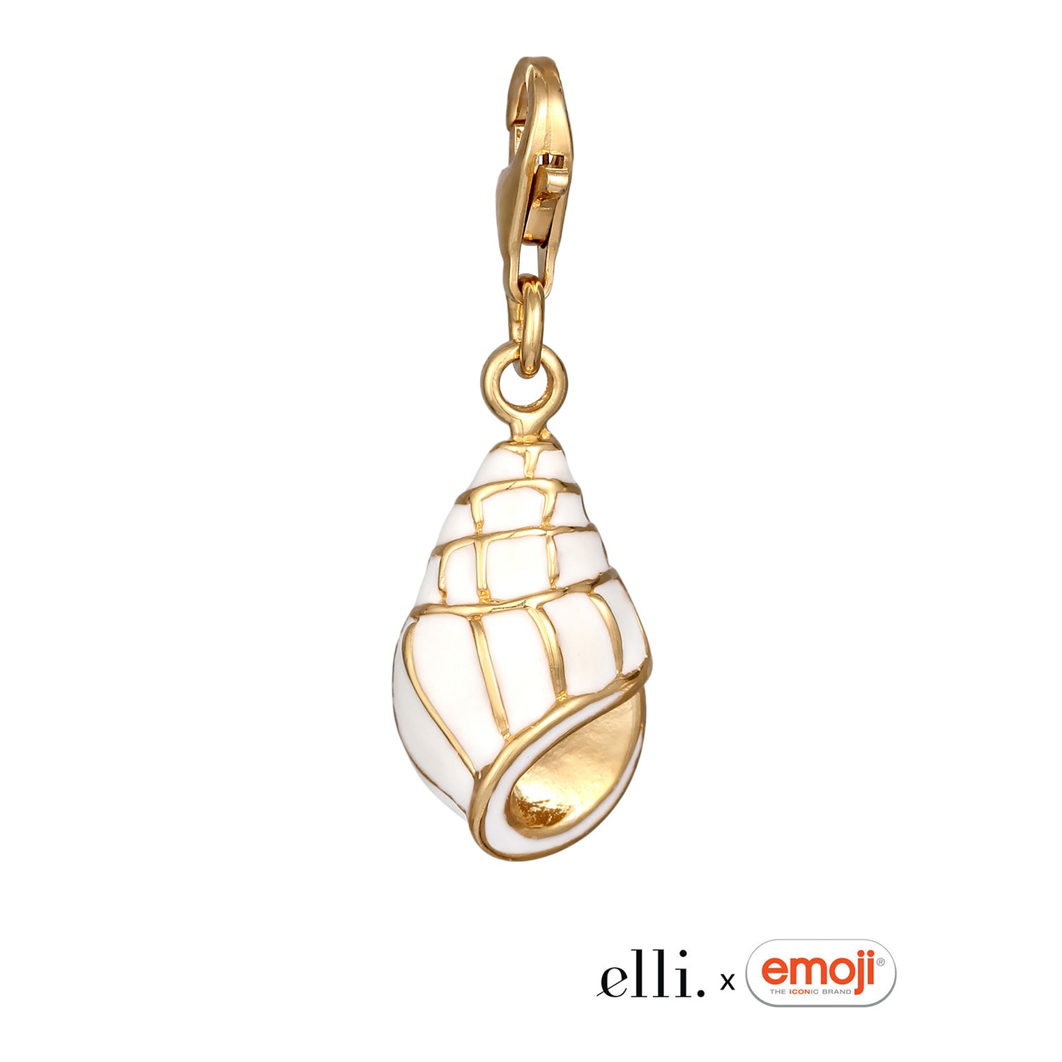 Gold - Elli | Charm Muschel | 925 Sterling Silber vergoldet