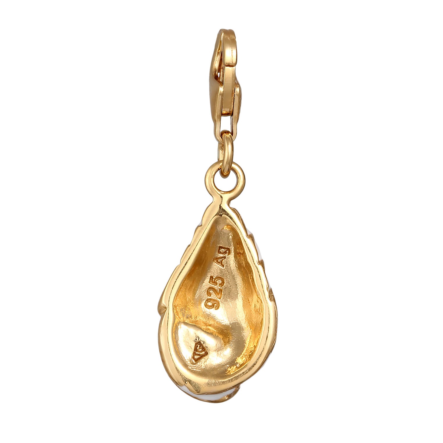 Gold - Elli | Charm Muschel | 925 Sterling Silber vergoldet