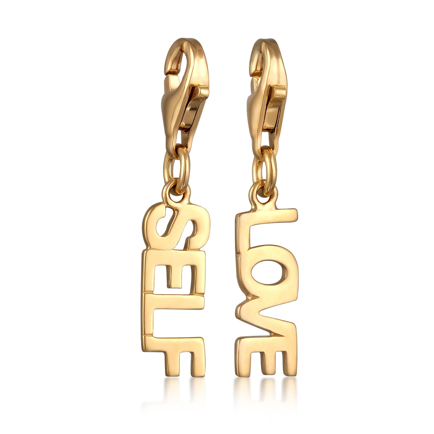 Gold - Elli | Charm SELF LOVE | 925 Sterling Silber vergoldet