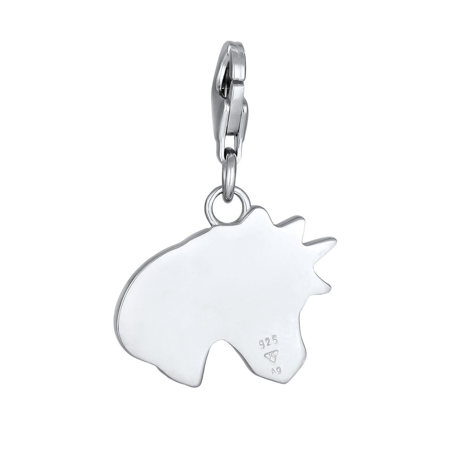 Silber - Elli | Charm Einhorn | Emaille (Bunt) | 925 Sterling Silber