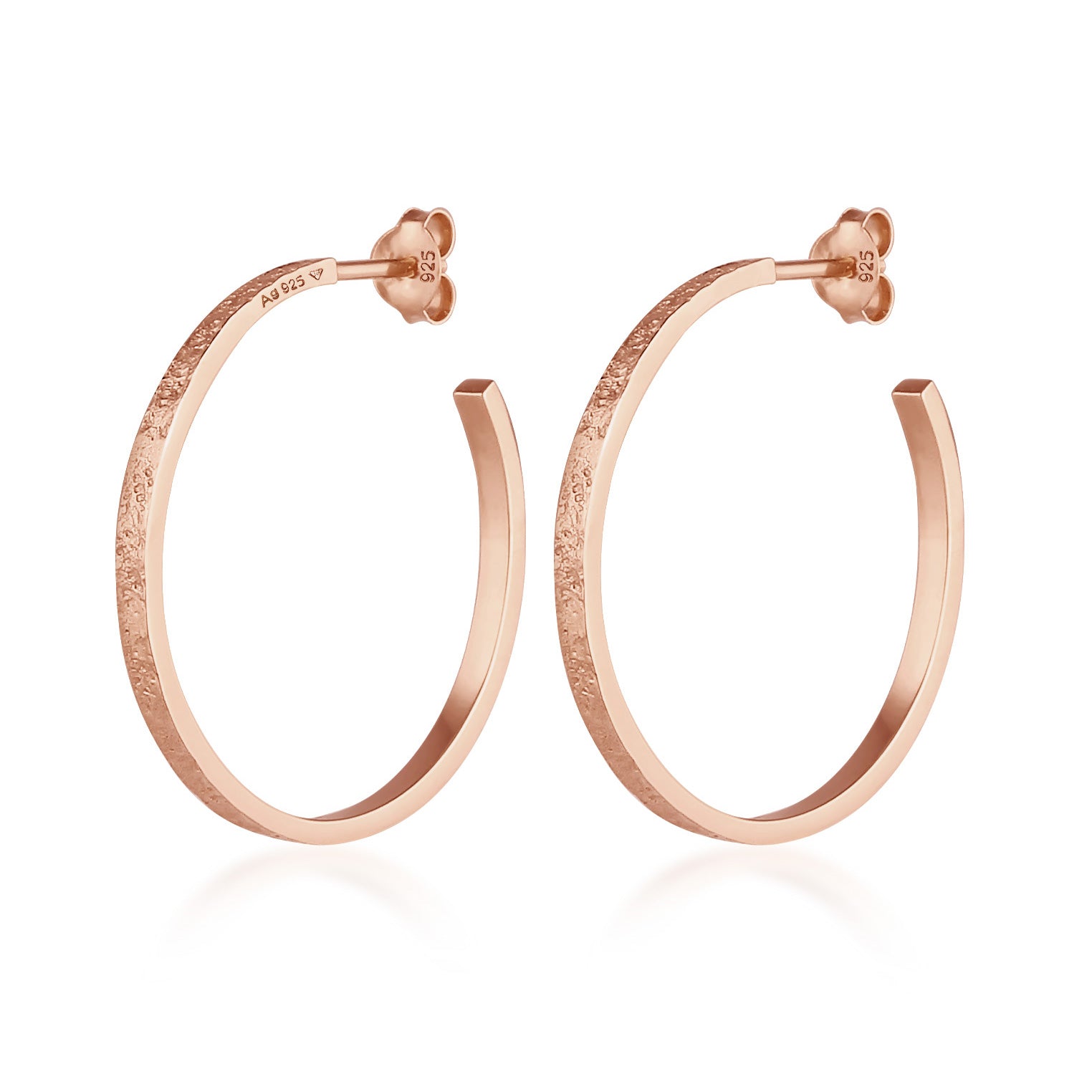 Roségold - Elli | Creolen Basic | 925 Sterling Silber Rosévergoldet