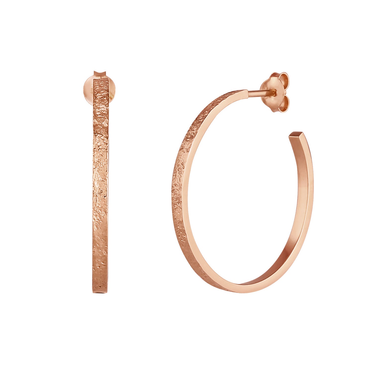 Roségold - Elli | Creolen Basic | 925 Sterling Silber Rosévergoldet
