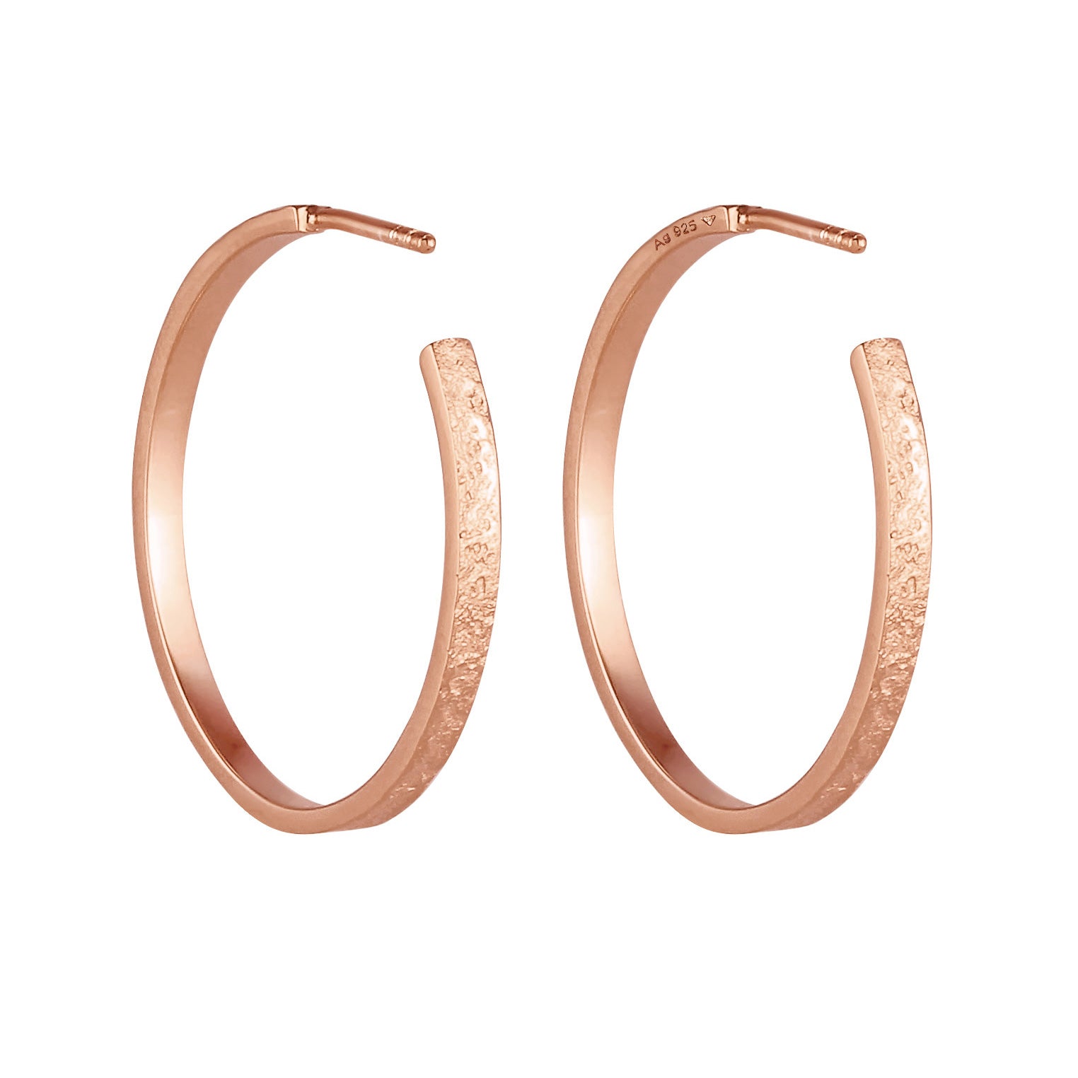 Roségold - Elli | Creolen Basic | 925 Sterling Silber Rosévergoldet