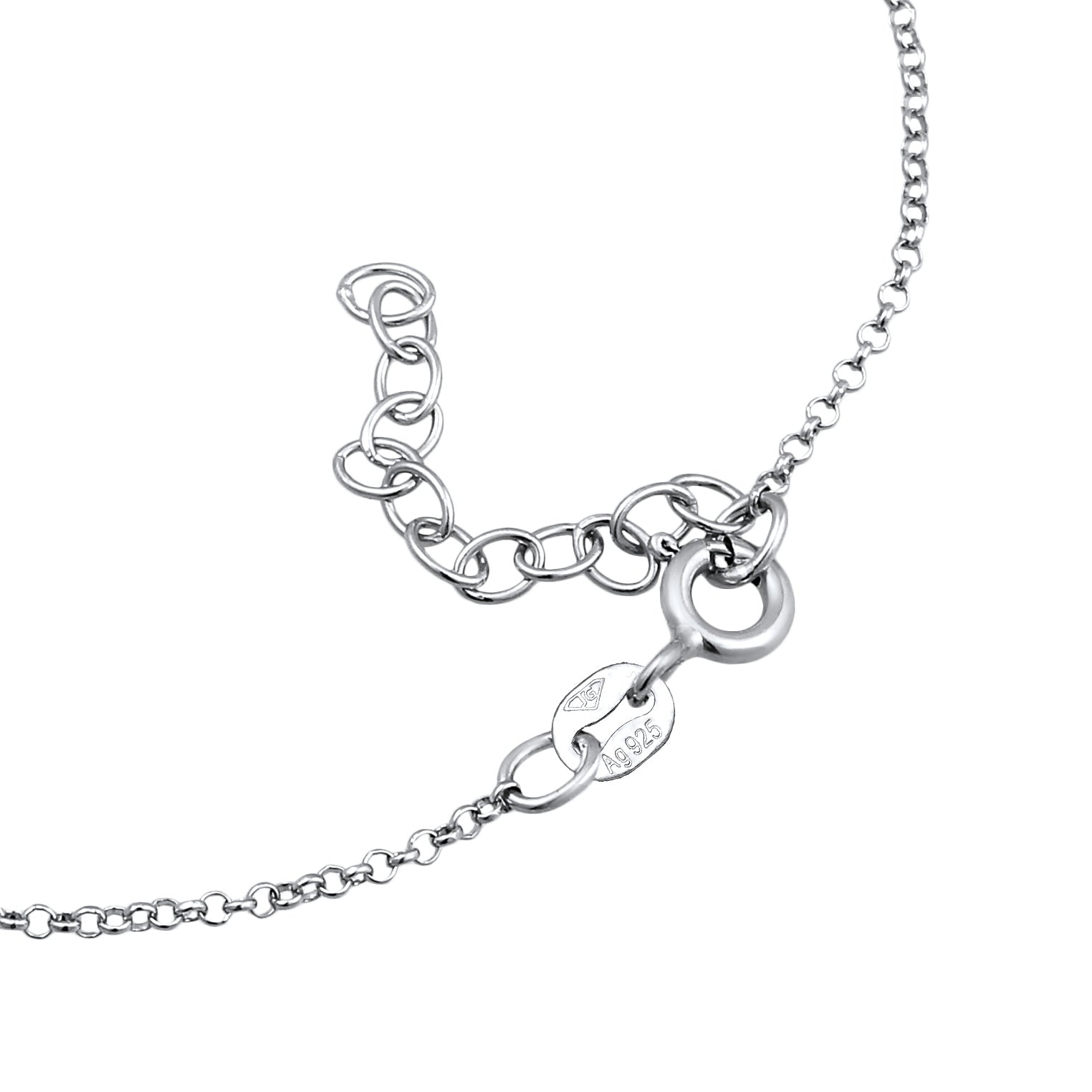 Silber - Elli | Handkette | Mit Kristallen von Swarovski® (Rosé, Weiß) | 925 Sterling Silber