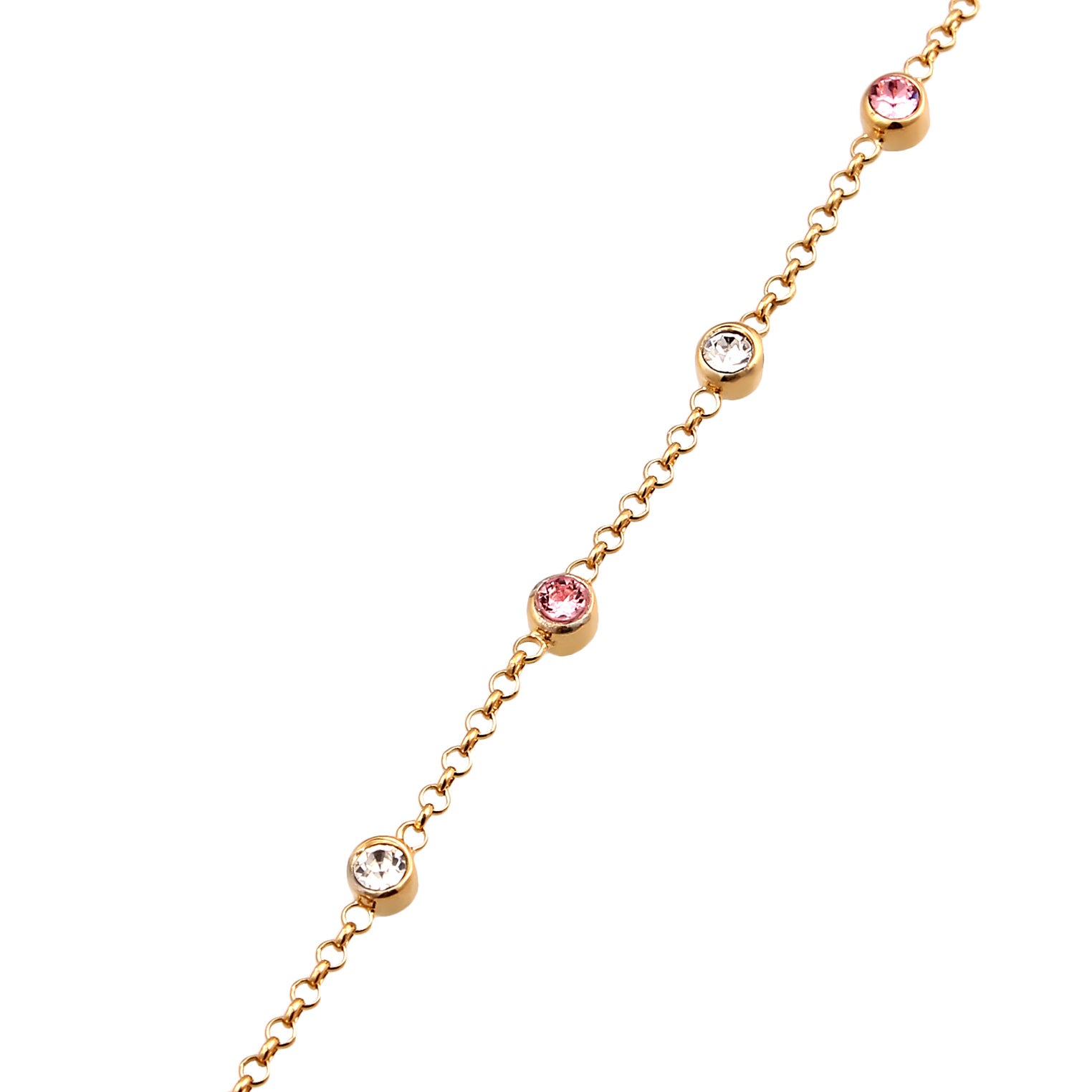 Gold - Elli | Handkette | Mit Kristallen von Swarovski® (Rosé, Weiß) | 925 Sterling Silber vergoldet