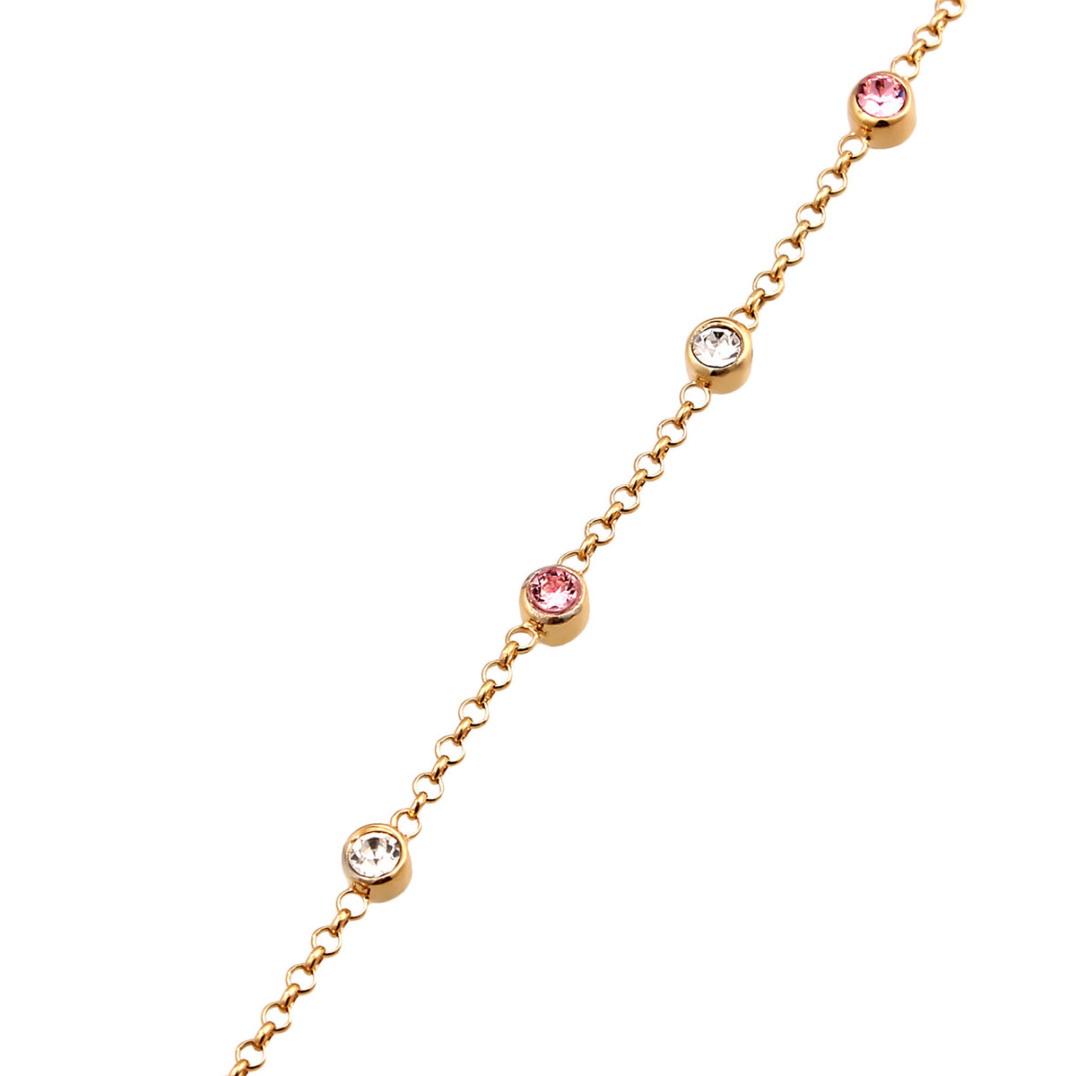 Gold - Elli | Handkette | Mit Kristallen von Swarovski® (Rosé, Weiß) | 925 Sterling Silber vergoldet