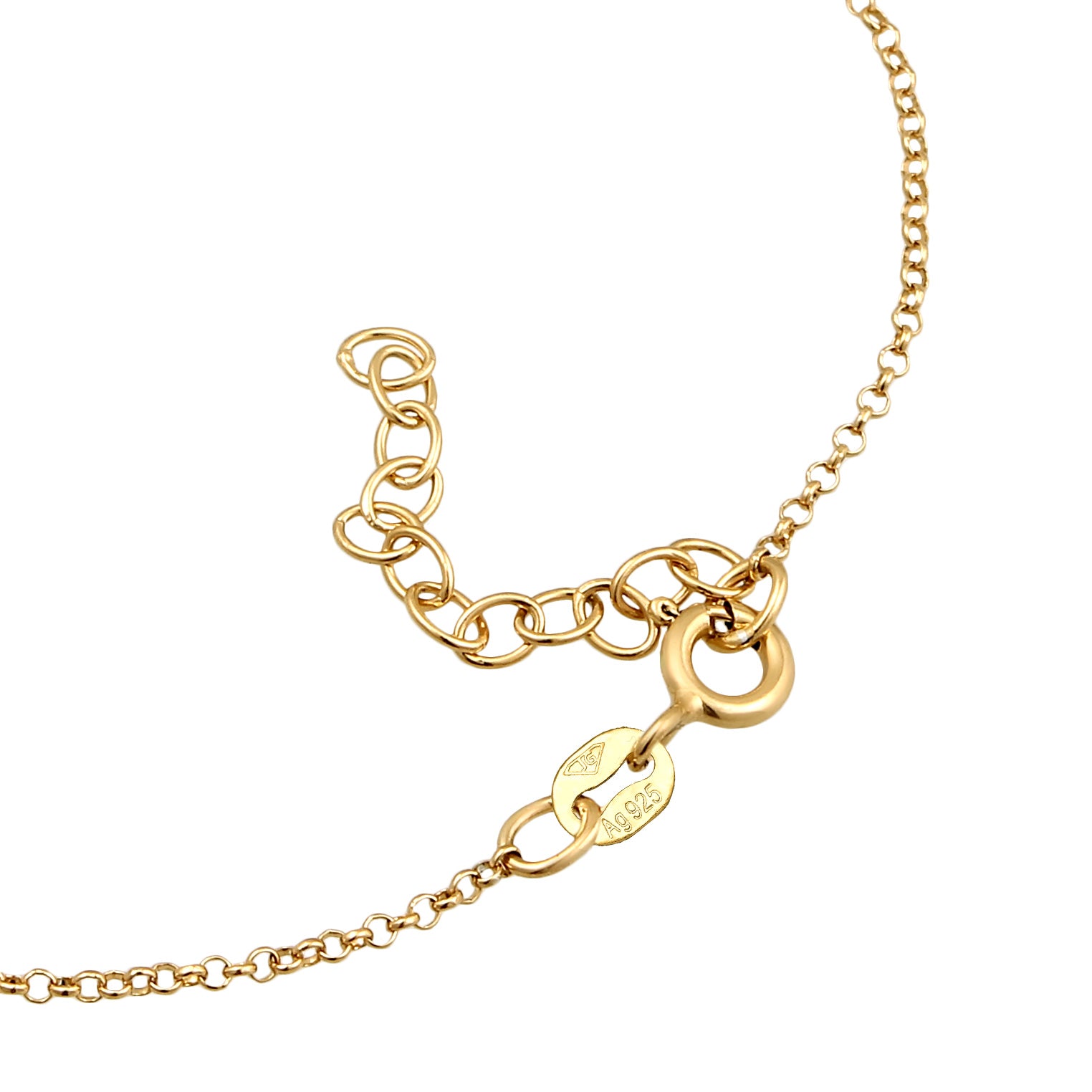 Gold - Elli | Handkette | Mit Kristallen von Swarovski® (Rosé, Weiß) | 925 Sterling Silber vergoldet