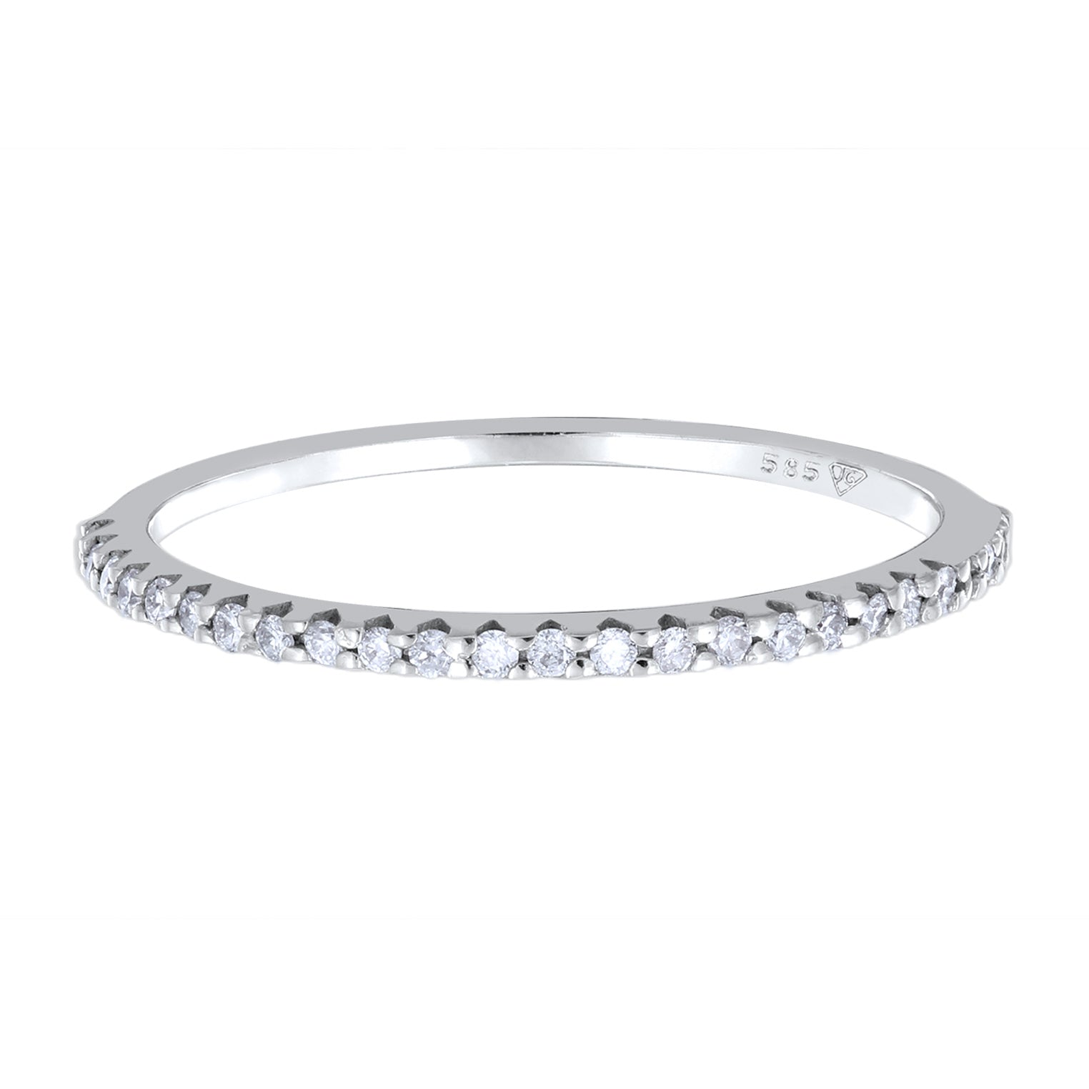 Silber - Elli DIAMONDS | Ring | Diamanten (Weiß, 0.025 ct.) | 585 Weißgold