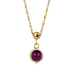 Lila - Elli PREMIUM | Halskette Geburtsstein Februar | Amethyst (Lila) | 925 Sterling Silber