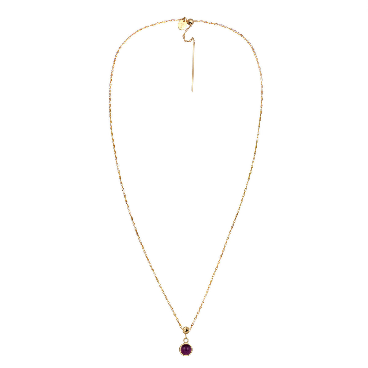 Lila - Elli PREMIUM | Halskette Geburtsstein Februar | Amethyst (Lila) | 925 Sterling Silber