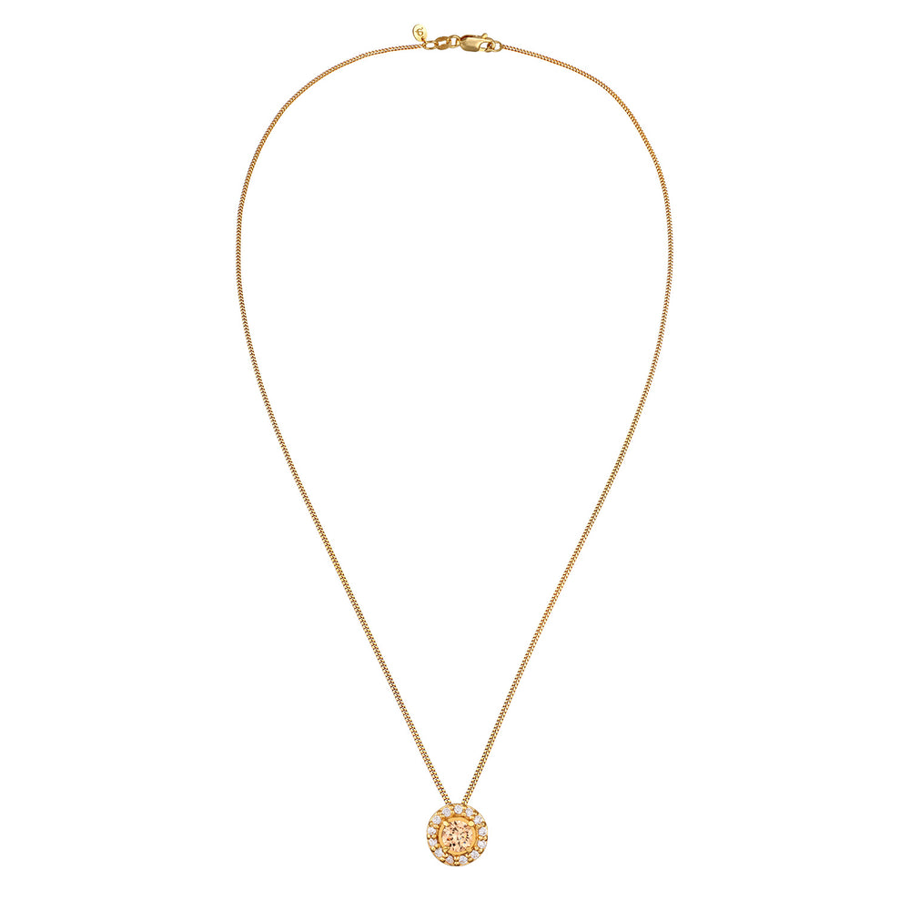 Halskette | Topas & Morganit (Pfirsich)