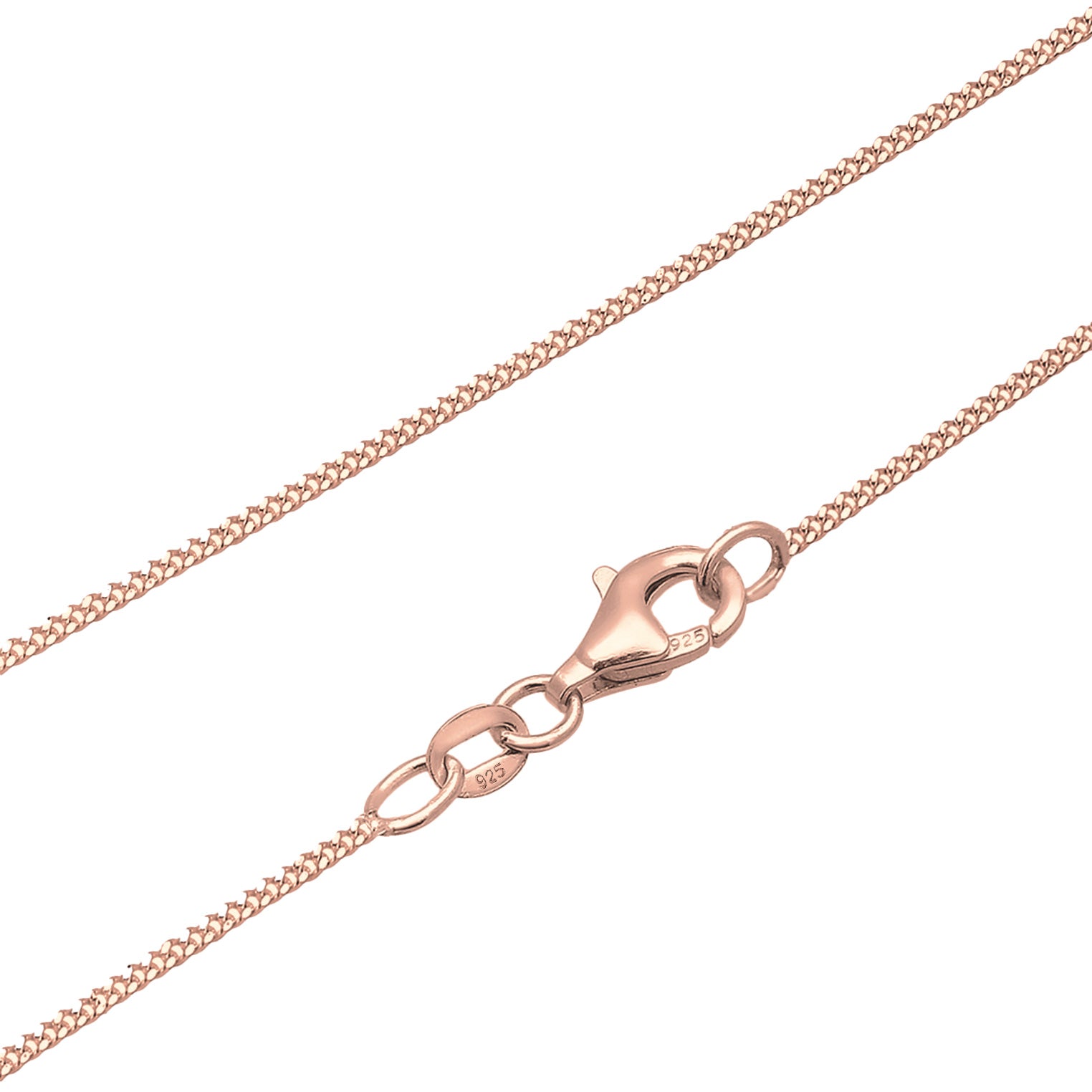 Roségold - Elli | Halskette Kreuzanhänger | 925 Sterling Silber Rosegold