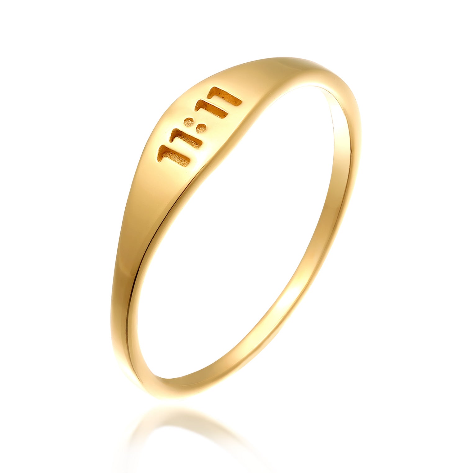 Gold - Elli | Ring 11:11 | 925 Sterling Silber vergoldet