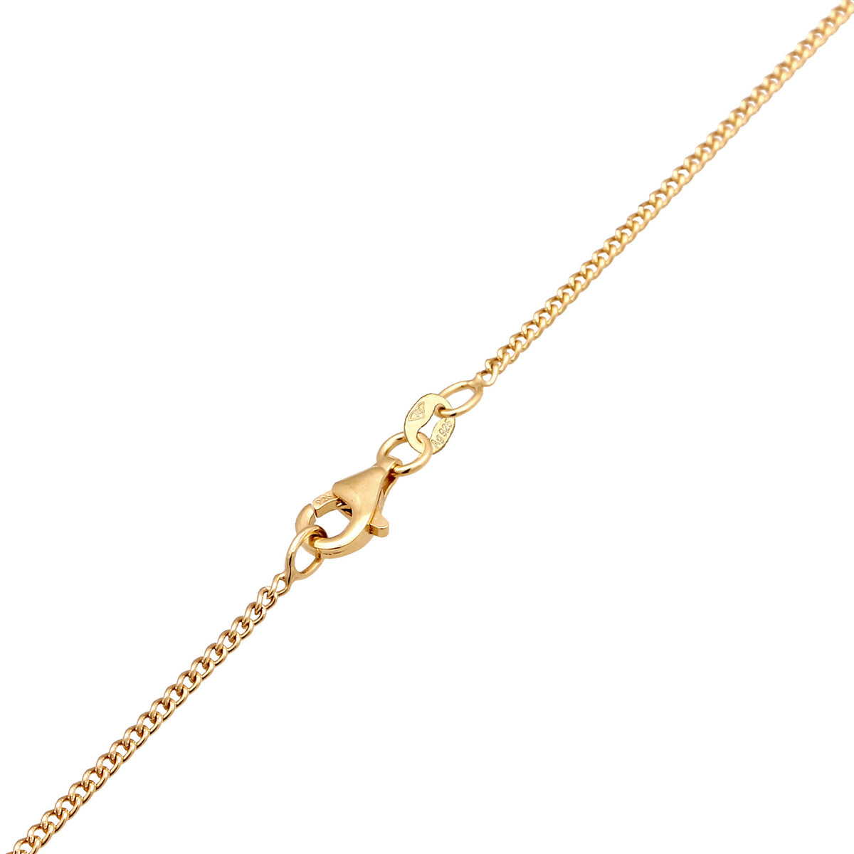 Gold - Elli | Halskette Bubble Buchstabe A | Mit Kristallen von Swarovski® (Weiß) | 925 Sterling Silber vergoldet