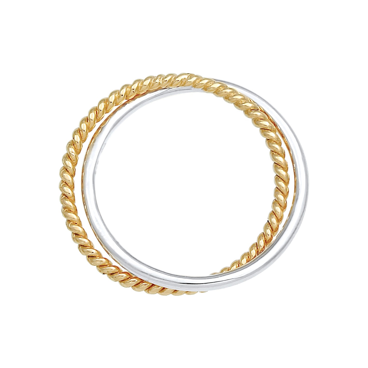 Zweifarbig - Elli | Wickelring Bicolor | 925 Sterling Silber vergoldet