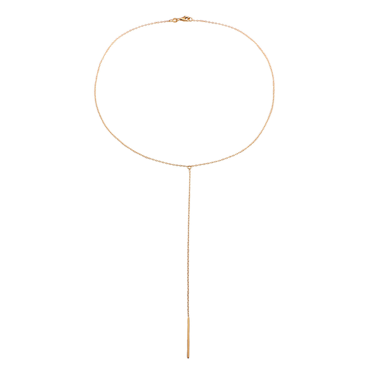 Gold - Elli | Y-Halskette Stab | 925 Sterling Silber vergoldet