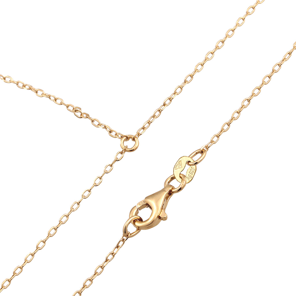 Gold - Elli | Y-Halskette Stab | 925 Sterling Silber vergoldet