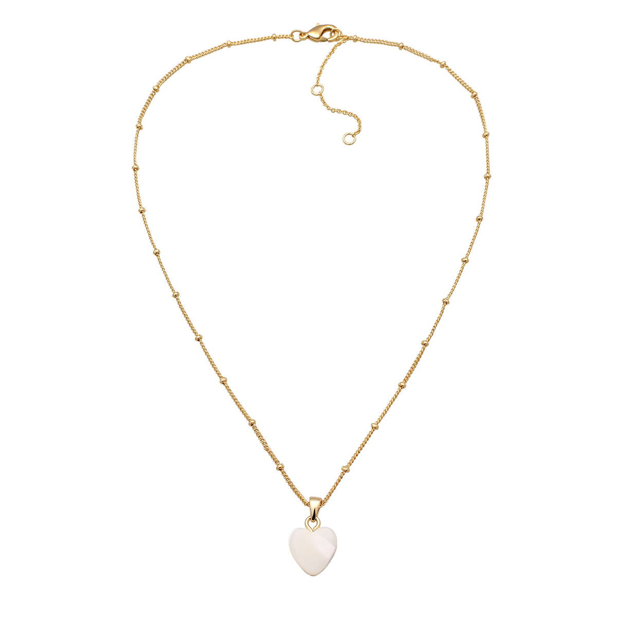 Gold - Elli | Halskette Herz | Muschel | Messing