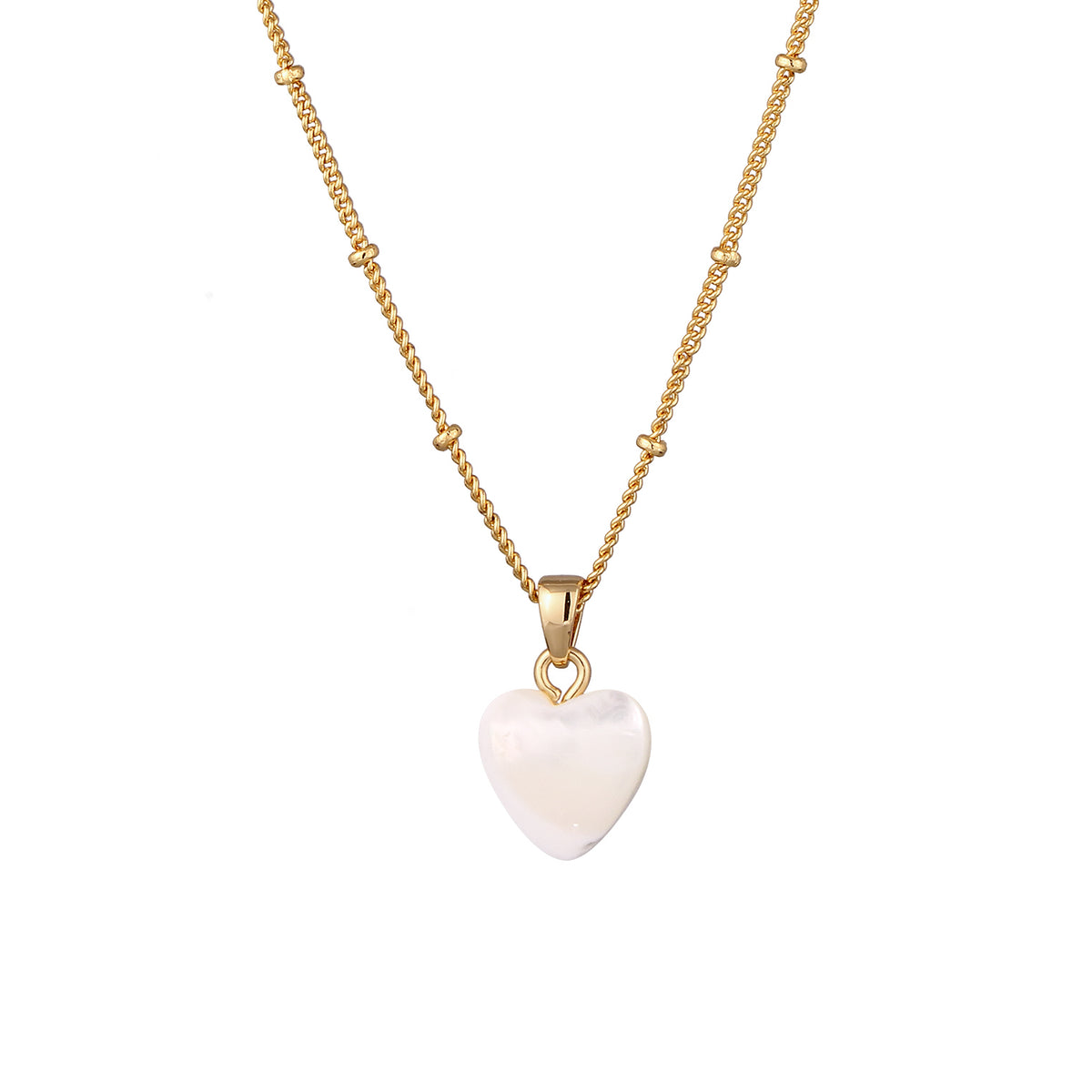 Gold - Elli | Halskette Herz | Muschel | Messing